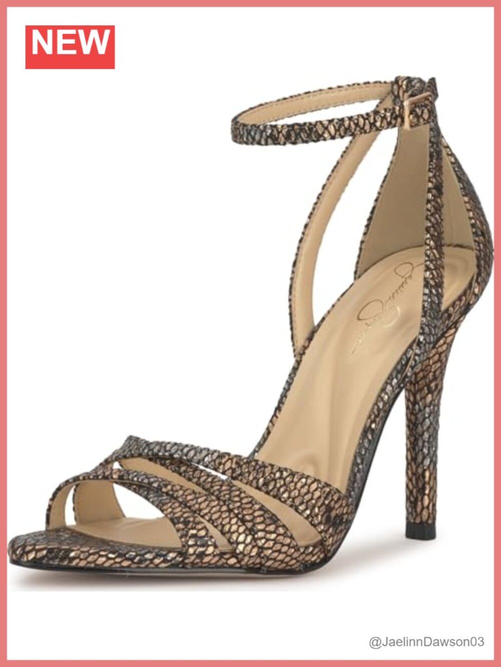 Strappy Stiletto Heel Sandals with Ankle Strap